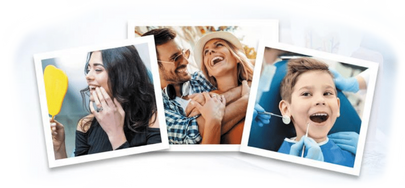 Happy patients smiling after dental treatment at our Miami dental practice.